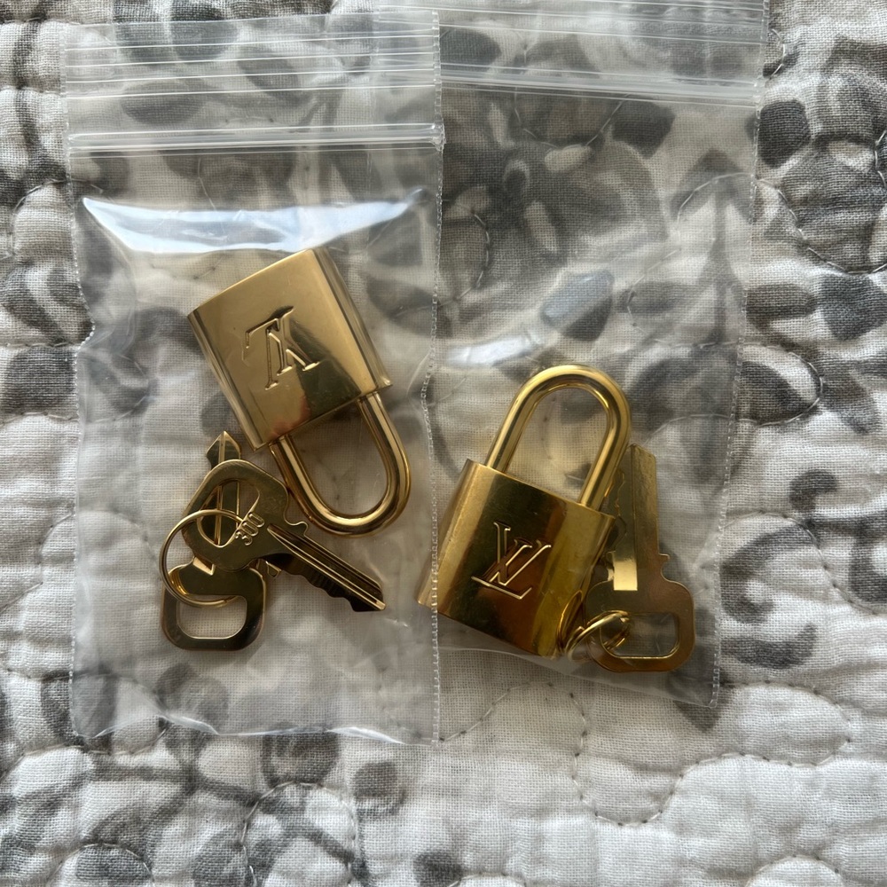Louis Vuitton Gold Padlock Set of 2